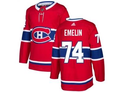Adidas Montreal Canadiens #74 Alexei Emelin Red Home Jersey