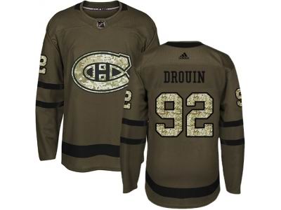 Adidas Montreal Canadiens #92 Jonathan Drouin Green Salute to Service Jersey