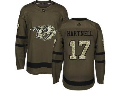 Adidas Nashville Predators #17 Scott Hartnell Green Salute to Service NHL Jersey