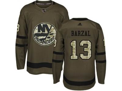 Adidas New York Islanders #13 Mathew Barzal Green Salute to Service NHL Jersey