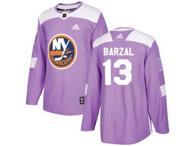 Adidas New York Islanders #13 Mathew Barzal Purple Authentic Fights Cancer Stitched NHL Jersey