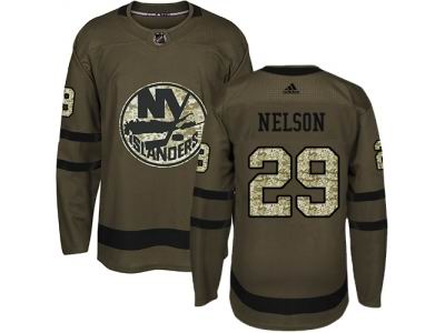Adidas New York Islanders #29 Brock Nelson Green Salute to Service NHL Jersey
