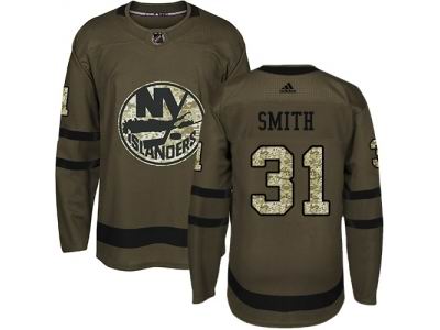 Adidas New York Islanders #31 Billy Smith Green Salute to Service NHL Jersey