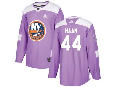 Adidas New York Islanders #44 Calvin De Haan Purple Authentic Fights Cancer Stitched NHL Jersey