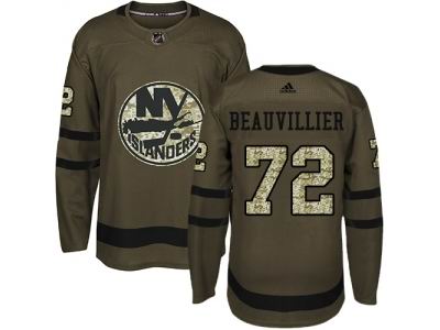 Adidas New York Islanders #72 Anthony Beauvillier Green Salute to Service NHL Jersey