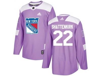 Adidas New York Rangers #22 Kevin Shattenkirk Purple Authentic Fights Cancer Stitched NHL Jersey