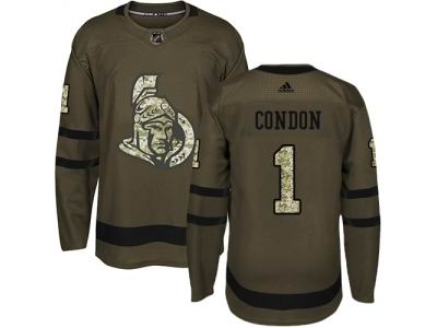 Adidas Ottawa Senators #1 Mike Condon Green Salute to Service NHL Jersey