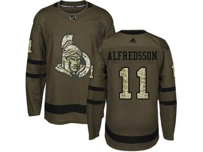 Adidas Ottawa Senators #11 Daniel Alfredsson Green Salute to Service NHL Jersey