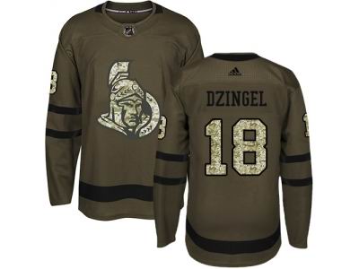 Adidas Ottawa Senators #18 Ryan Dzingel Green Salute to Service NHL Jersey