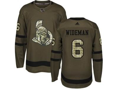 Adidas Ottawa Senators #6 Chris Wideman Green Salute to Service NHL Jersey