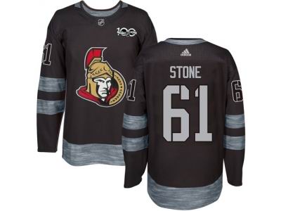 Adidas Ottawa Senators #61 Mark Stone Black 1917-2017 100th Anniversary NHL Jerse