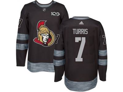 Adidas Ottawa Senators #7 Kyle Turris Black 1917-2017 100th Anniversary NHL Jersey