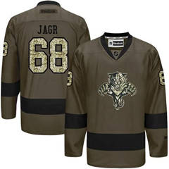Adidas Panthers #68 Jaromir Jagr Green Salute to Service Stitched NHL Jersey