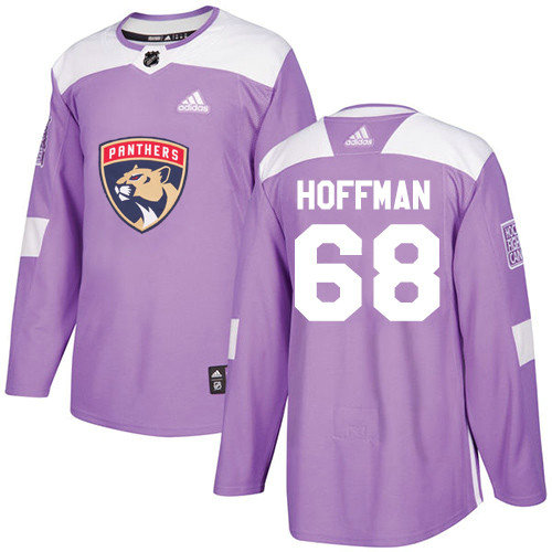 Adidas Panthers #68 Mike Hoffman Purple Authentic Fights Cancer Stitched NHL Jersey