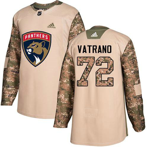 Adidas Panthers #72 Frank Vatrano Camo Authentic 2017 Veterans Day Stitched NHL Jersey