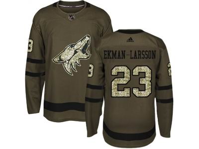 Adidas Phoenix Coyotes #23 Oliver Ekman-Larsson Green Salute to Service NHL Jersey