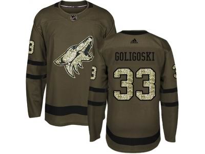 Adidas Phoenix Coyotes #33 Alex Goligoski Green Salute to Service NHL Jersey
