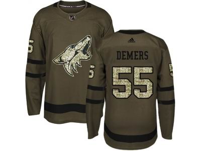 Adidas Phoenix Coyotes #55 Jason Demers Green Salute to Service NHL Jersey