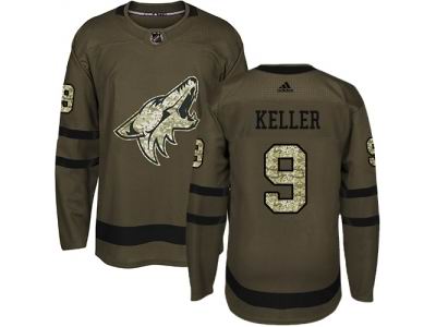 Adidas Phoenix Coyotes #9 Clayton Keller Green Salute to Service NHL Jersey