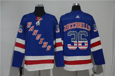 Adidas Rangers #36 Mats Zuccarello Blue US Flag  Jersey
