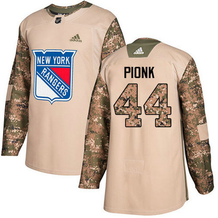 Adidas Rangers #44 Neal Pionk Camo Authentic 2017 Veterans Day Stitched NHL Jersey
