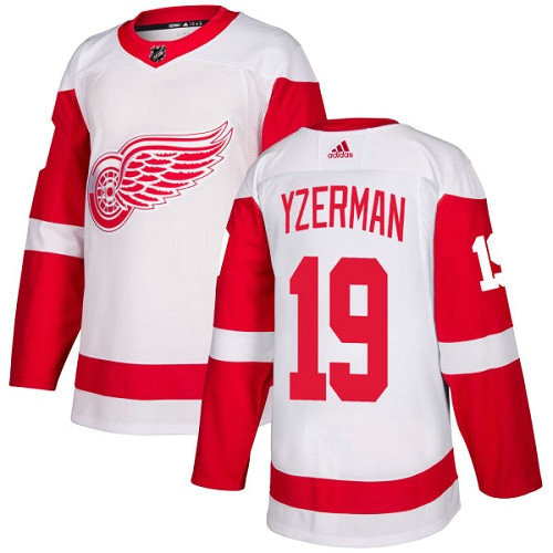 Adidas Red Wings #19 Steve Yzerman White Road Authentic Stitched NHL Jersey