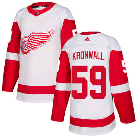 Adidas Red Wings #59 Niklas Kronwall White Road Authentic Stitched NHL Jersey