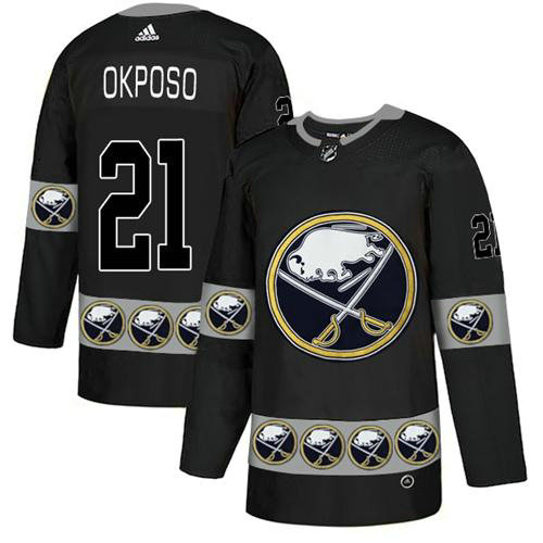 Adidas Sabres #21 Kyle Okposo Black Authentic Team Logo Fashion Stitched NHL Jersey