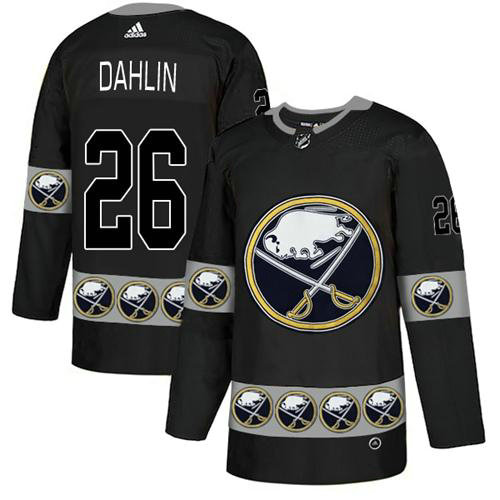 Adidas Sabres #26 Rasmus Dahlin Black Authentic Team Logo Fashion Stitched NHL Jersey