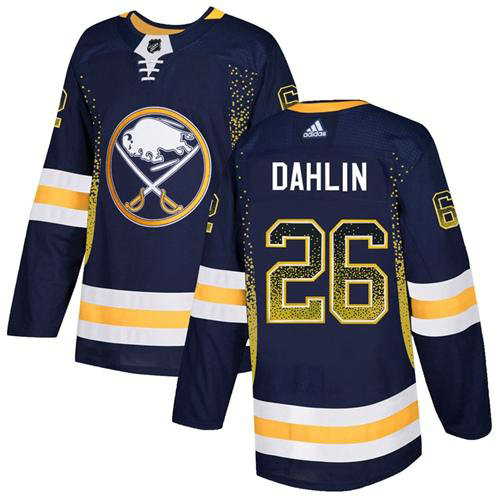 Adidas Sabres #26 Rasmus Dahlin Navy Blue Home Authentic Drift Fashion Stitched NHL Jersey