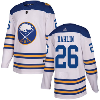 Adidas Sabres #26 Rasmus Dahlin White Authentic 2018 Winter Classic Stitched NHL Jersey
