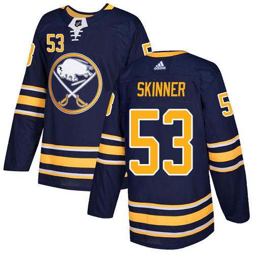 Adidas Sabres #53 Jeff Skinner Navy Blue Home Authentic Stitched NHL Jersey