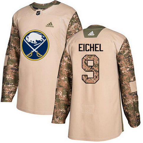 Adidas Sabres #9 Jack Eichel Camo Authentic 2017 Veterans Day Youth Stitched NHL Jersey