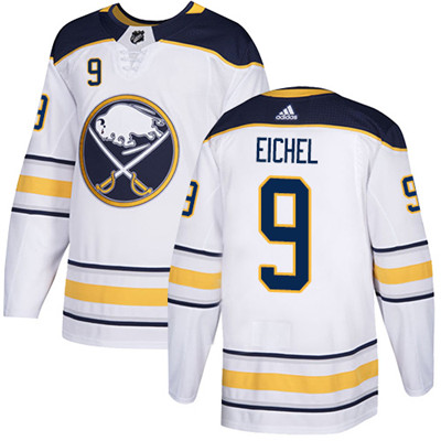 Adidas Sabres #9 Jack Eichel White Road Authentic Stitched NHL Jersey