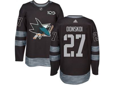 Adidas San Jose Sharks #27 Joonas Donskoi Black 1917-2017 100th Anniversary NHL Jersey