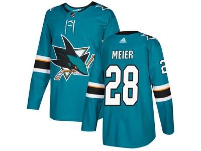 Adidas San Jose Sharks #28 Timo Meier Teal Home Jersey