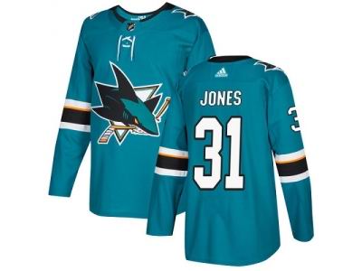 Adidas San Jose Sharks #31 Martin Jones Teal Home Jersey