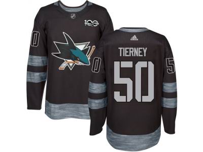 Adidas San Jose Sharks #50 Chris Tierney Black 1917-2017 100th Anniversary NHL Jersey