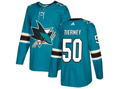Adidas San Jose Sharks #50 Chris Tierney Teal Home Jersey