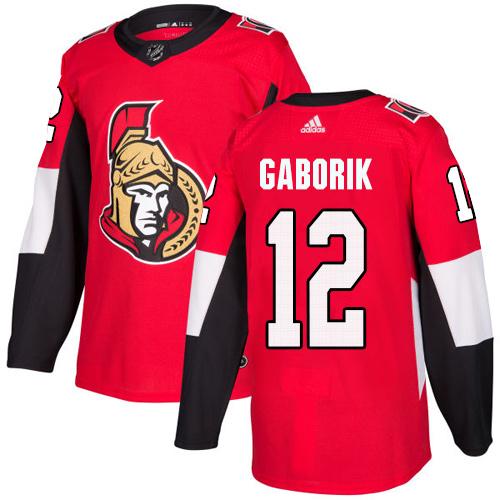 Adidas Senators #12 Marian Gaborik Red Home Authentic Stitched NHL Jersey