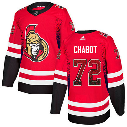 Adidas Senators #72 Thomas Chabot Red Home Authentic Drift Fashion Stitched NHL Jersey