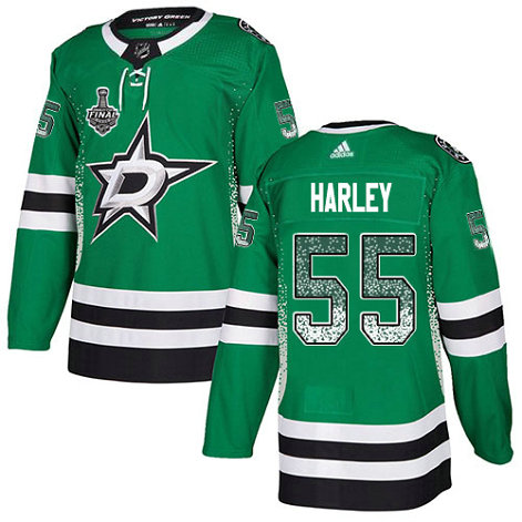 Adidas Stars #55 Thomas Harley Green Home Authentic Drift Fashion 2020 Stanley Cup Final Stitched NHL Jersey