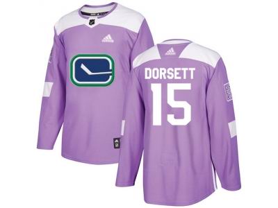 Adidas Vancouver Canucks #15 Derek Dorsett Purple Authentic Fights Cancer Stitched NHL Jersey