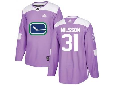 Adidas Vancouver Canucks #31 Anders Nilsson Purple Authentic Fights Cancer Stitched NHL Jersey