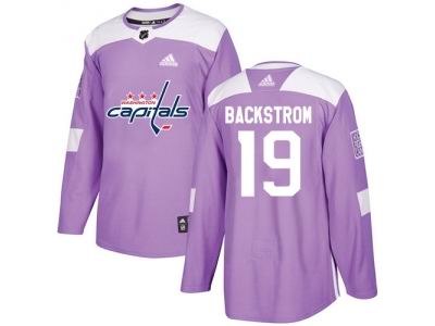 Adidas Washington Capitals #19 Nicklas Backstrom Purple Authentic Fights Cancer Stitched NHL Jersey