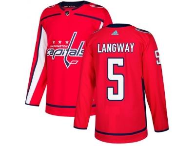 Adidas Washington Capitals #5 Rod Langway Red Home Jersey