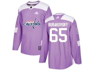 Adidas Washington Capitals #65 Andre Burakovsky Purple Authentic Fights Cancer Stitched NHL Jersey