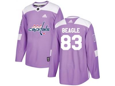 Adidas Washington Capitals #83 Jay Beagle Purple Authentic Fights Cancer Stitched NHL Jersey