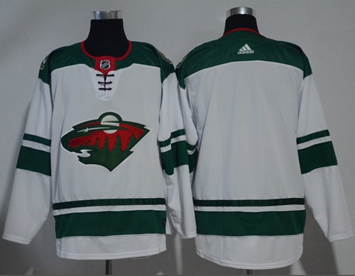 Adidas Wild Blank White Road Authentic Stitched NHL Jersey