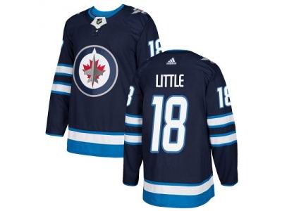 Adidas Winnipeg Jets #18 Bryan Little Navy Blue Home Jersey